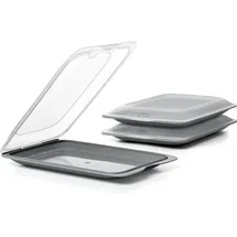 Tatay Aufschnittboxen Frischhaltedose Grau 17 x 3,2 x 25,2 cm 3-teilig