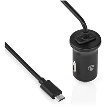 Nedis Auto-Ladegerät 12 W 1x 2.4 A Anzahl der Ausgänge: 1, Micro USB (Fixed) Kabel, Single Voltage Output