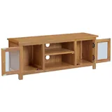 vidaXL TV-Schrank 110x35x44 cm Massivholz Eiche