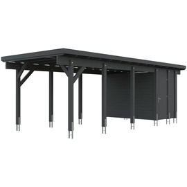 Kiehn-Holz Carport-Geräteraum, grau