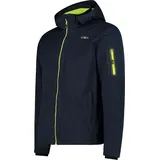 MAN JACKET ZIP HOOD B blue-Lime 48 48