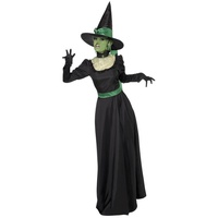 Smiffys Kostüm Grüne Hexe, Die klassische Wicked Witch of the West schwarz S