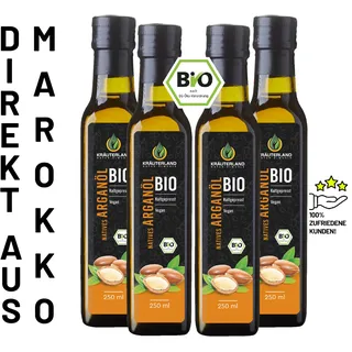 KRÄUTERLAND Bio Arganöl 1L nativ original aus Marokko frisch kaltgepresst