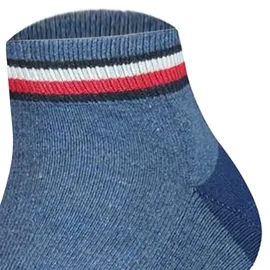 Tommy Hilfiger Kinder Quarter-Socken im Pack - ICONIC SPORTS, Frottee-Sohle Blau 39-42