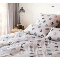 Elegante Bettwäsche Jockey - 155x220 cm + 80x80 cm	sand