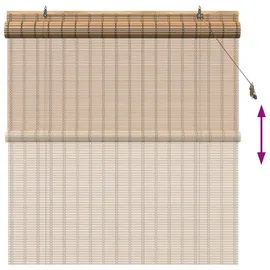 vidaXL Rollo Natur 160 x 160 cm Bambus/braun