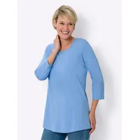 Classic Basics Longshirt CLASSIC BASICS "Doppelpack Shirts", Damen, Gr. 52, bunt (himmelblau, apricot), 100% Baumwolle, unifarben, Rundhals, Shirts Longshirt