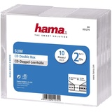 Hama 51274 CD-Leerhülle Slim Double 10er-Pack transperant