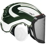 Forstschutzhelm "Integral Forest" grobes Visier G16 - oliv/weißreflex