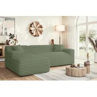 Home Affaire »LILLIANA Designsofa, L-Form mit Recamiere rechts/links bestellbar« L-Form mit Wellenunterfederung, Maße B/T/H: 256/160/76 cm