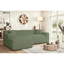 Home Affaire »LILLIANA Designsofa, L-Form mit Recamiere rechts/links bestellbar« L-Form mit Wellenunterfederung, Maße B/T/H: 256/160/76 cm