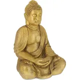 Relaxdays Deko Objekt, Buddha-Figur 45 x 70 cm,