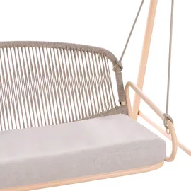 Beliani Hollywoodschaukel Norcia Beige 3-Sitzer