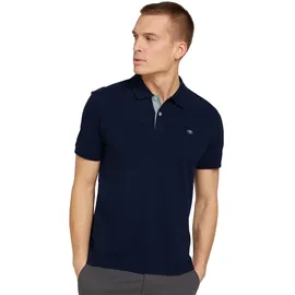 Tom Tailor Herren Poloshirt - Dunkelblau,Weiß - XXL