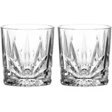 LEONARDO Old Fashioned Whiskey Gläser 2er Set - Tumbler mit Facetten-Optik, hochwertig verarbeitet - Inhalt 220 ml