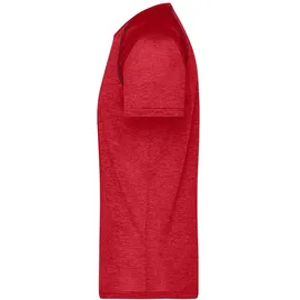 James & Nicholson Funktions-Tshirt JN496 & S red-melange/titan