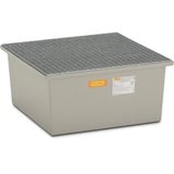 CEMO Auffangwanne 220/1, 7868, aus GFK, 210 L, mit Gitterrost, 85 x 85cm