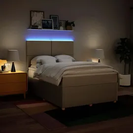 vidaXL Boxspringbett 140 x 200 cm Creme