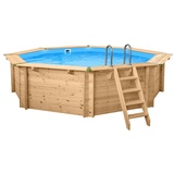 Holzpool "Java" ø 5,30 m/ 1,36m POOLROBOTER SUPER SET