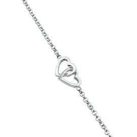 Elli Fußschmuck Damen Fußkettchen verschlungene Herzen Liebe in 925 Sterling Silber