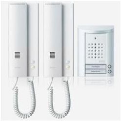 Entravox Komplettset für 2 Wohneinheiten, Türstation weiß