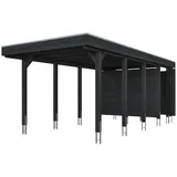 SKANHOLZ Carport Friesland 3,20 x 7,08 m anthrazit inkl. Abstellraum