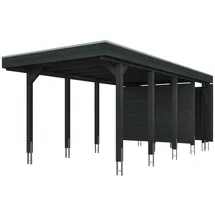 SKANHOLZ Carport Friesland 3,20 x 7,08 m anthrazit inkl. Abstellraum