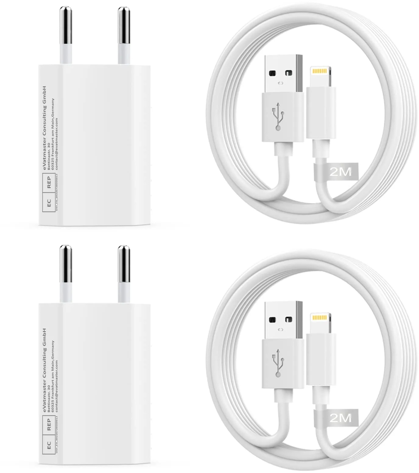 iPhone Ladekabel Original Apple MFi Zertifiziert mit iPhone Ladegerät 4Pack, Ladekabel iPhone Lightning Kabel 2M mit iPhone Netzteil USB Stecker iPhone Charger Adapter für iPhone 14/13/12/11/X/8/7