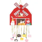 OH YEAH Große Geburtstags-Piñata auf Bauernhof, 42 x 39,5 cm, Dekoration für Kinderpartys, Jungen und Mädchen, große Pinata zum Befüllen mit Spielzeug und Süßigkeiten.
