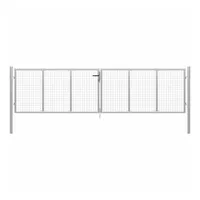 vidaXL Gartentor 400 x 100 cm Silber