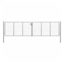 vidaXL Gartentor 400 x 100 cm Silber