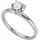 FIRETTI Goldring "Schmuck Geschenk Gold 333 Vorsteckring Verlobung Solitär Lab Grown" Gr. 18, weißgoldfarben, Fingerringe, Damen, 18, 1,25 VS = sehr kleine Einschlüsse, Diamanten Weißgold 333, 1,9mm, Diamanten, Weißgold 333, Goldring, mit Brillant