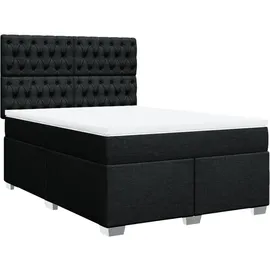 vidaXL Boxspringbett 140 x 200 cm Schwarz