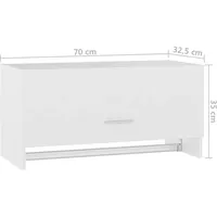 VidaXL Kleiderschrank 70x32,5x35 cm weiß
