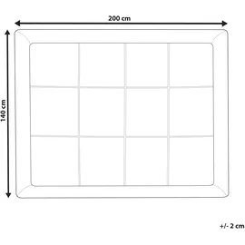 Beliani Matratzen Topper 140 x 200 cm Mikrofaser antiallergischer Weich Härtegrad