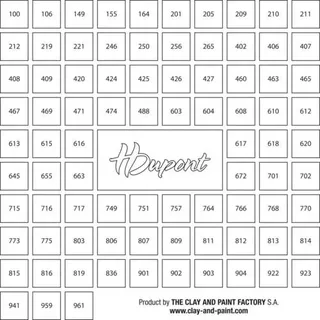 H Dupont Vorkonturierte Farbtafel für die Farben 90x90cm Weiß DUPNUAHD501C