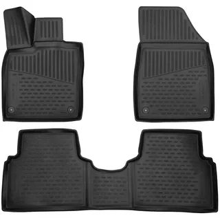 Element Passgenaue Premium 3D Gummimatten Fussmatten passend für Volkswagen iD.3, 2020-2024, 3 TLG, Schwarz