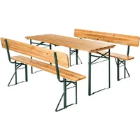 Biergartengarnitur klappbar Bierbank Tannenholz Festzeltgarnitur  Biergarnitur