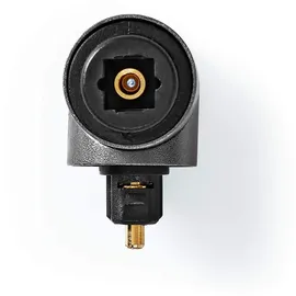 Nedis Toslink Adapter, Ultra Performance Audio, Verbinder 90° abgewinkelt, Aluminiumgehäuse