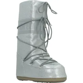 MOON BOOT Icon Glitter Silber 35