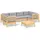vidaXL Garten-Lounge-Set 7-tlg. grau
