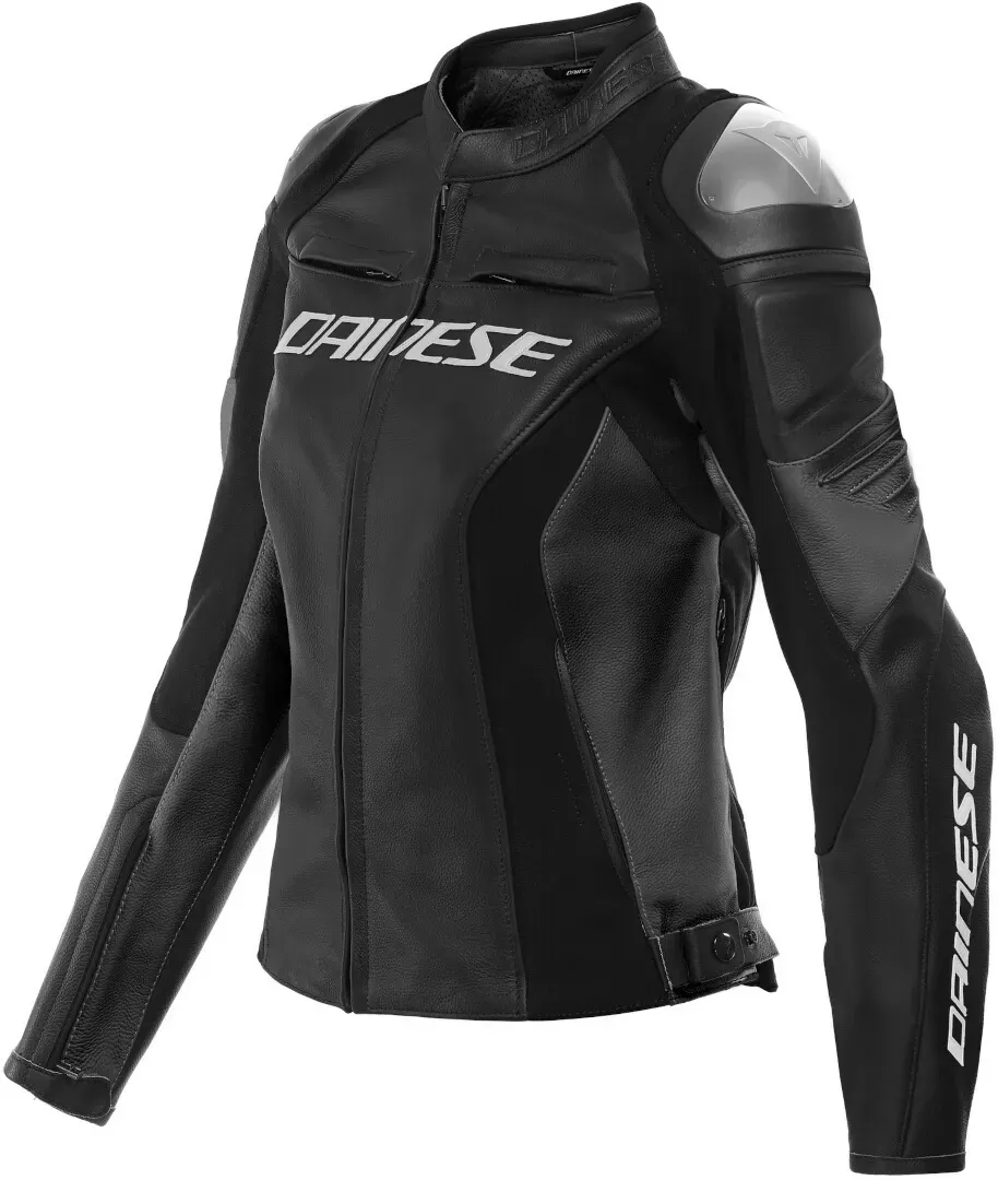 Dainese Racing 4 Dames motorfiets lederen jas, zwart, 38 Voorvrouw