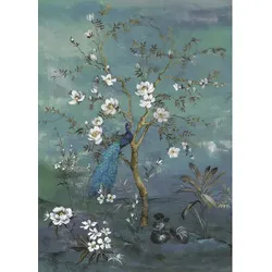 KOMAR Vliestapete, Blumen, bunt - gruen