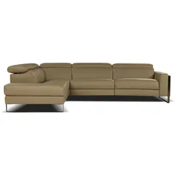 Ecksofa CALIA ITALIA "Pier, Design und erstklassiger Sitzkomfort im Einklang, L-Form", beige, B:310cm H:78cm T:227cm, Sofas, in hochwertigem Lederbezug, 310 cm Breite
