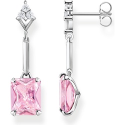Thomas Sabo, Ohrringe, Ohrringe pinker Stein silber, (925 Silber)