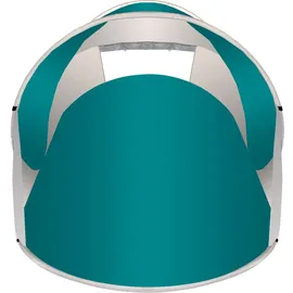 TRIZAND Strandmuschel Pop Up 190x120x86 cm Wind- und UV-Schutz Wurfzelt Kleines Pakcmaß Leicht Baby Kinder Erwachsene Blau-Grau 23856