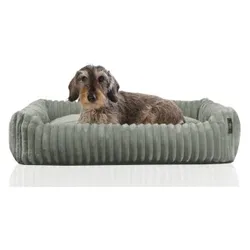 Rohrschneider ® Kuschelsofa breiter Cordstoff Deluxe grau