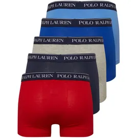 Ralph Lauren Boxershorts unifarben blau/rot/grau M 5er Pack