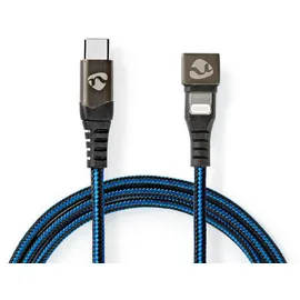 Nedis USB-C auf Apple Lightning 1 m Blau/Schwarz