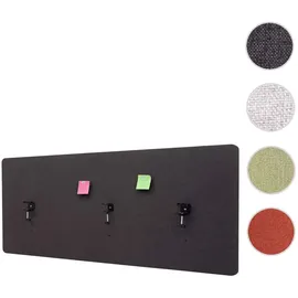 MCW Akustik-Tischtrennwand, Braun, Textil, 160x60x2 cm,